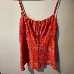 Paisley pink tank top